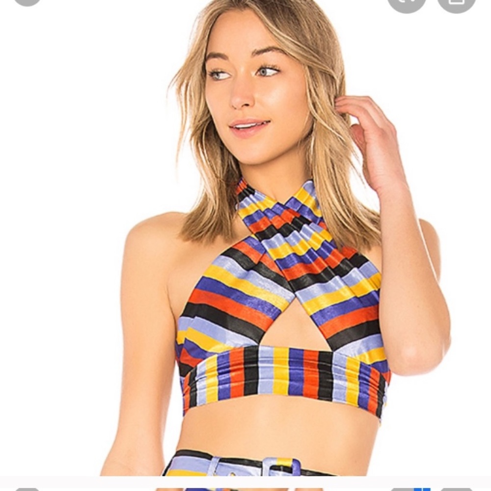 HOH x REVOLVE silk striped top